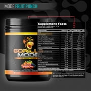 Gorilla Mode Pre-Workout, Fruit Punch, 816 g