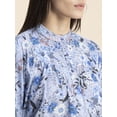 thumbnail image 5 of Moomaya Womens Printed Top, Mandarin Collar, Cotton Shirt Top, 5 of 9