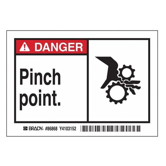 Brady Label,3 1/2 inx5 in,Polyester,PK5 86868