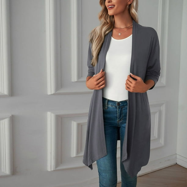 SHEIN Cardigan Ample Ouvert Sur Le Devant Pour Filles, Avec