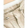 thumbnail image 3 of Ndbuld Women Cargo Pants Parachute Pants for Women High Waist Baggy Cargo Pant with Pocket Drawstring Wide Leg Hiking Pant Pants Christmas Gift,L,Khaki, 3 of 4