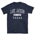 thumbnail image 1 of Lake Jackson Texas Classic Established Men's Cotton T-Shirt, 1 of 1