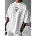 thumbnail image 1 of Men's Streetwear Loose Fit Graphic T-Shirt - "Faith Doper" & "Youth Means Endless Possibilities" Design, Summer Casual Short Sleeve Round Neck Tee, Everyday Comfort Wear, 1 of 5