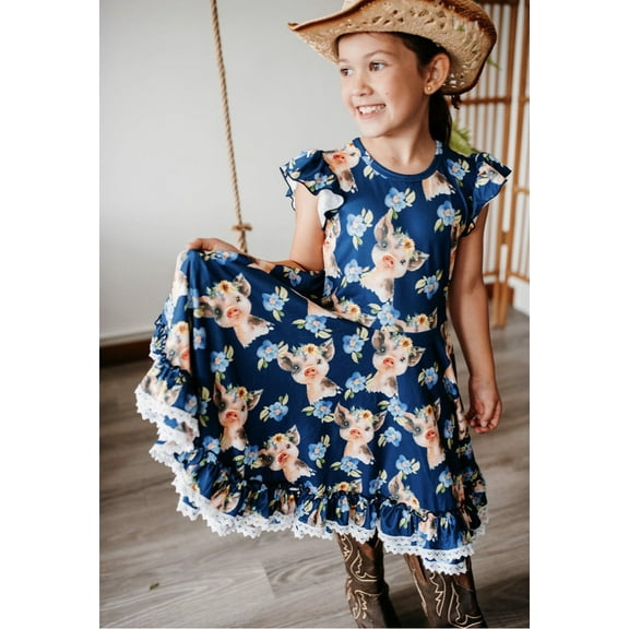 Pigs and Lace Twirly Dress