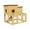 yellow without floor, variant on Elevated Rabbit Hutch with Pull-Out Tray,Wire Mesh Guinea Pig Cage with Waterproof Roof,Orange