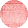 thumbnail image 1 of Ahgly Company Indoor Round Abstract Red Contemporary Area Rugs, 5' Round, 1 of 4