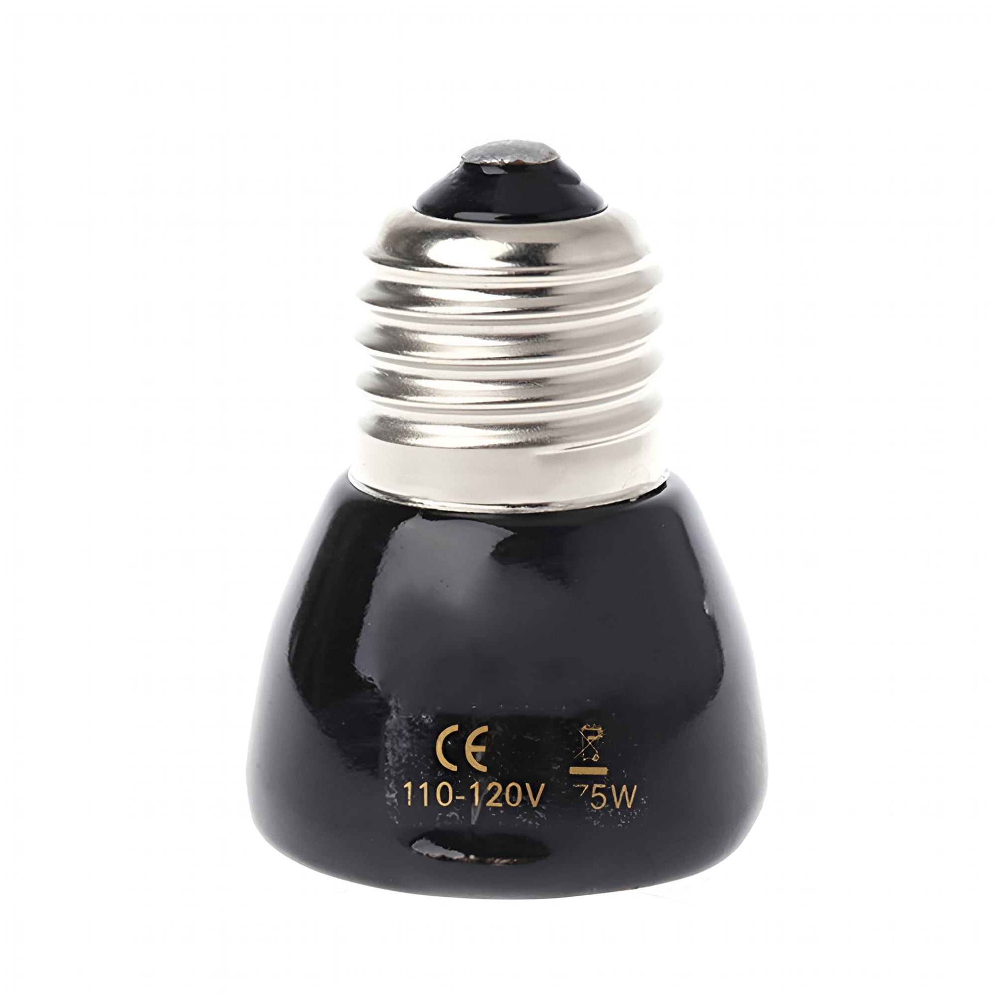 HIBIBUD Ceramic Reptile Heat Lamp Bulb, No Light Infrared Heat Emitter for Terrarium, Snake, Lizard, Brooder, 110V E27 Base