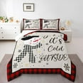 thumbnail image 2 of Manfei Teens Christmas Snowman Bedding Comforter Set, Snowflake Print Twin Comforter Sets, Western Winter Festival Bedding Set, Super Cozy Room Decor, 2-Piece, 2 of 8