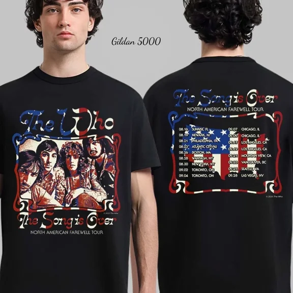 The Who The Song Is Over North American Farewell Tour 2025 Photo Dateback Shirt