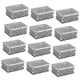 thumbnail image 1 of Elegantes cajas de dulces con diseño de cuadrícula para recuerdos de boda (juego de 12) A-plata, 1 of 9