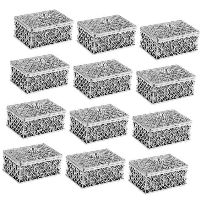 12pcs Pack Shiny Gridding Boxes Christmas Party Wedding Party Gift Favor