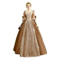 thumbnail image 1 of Robes Style Gothique pour Femmes Robe Midi Élégante Manches Longues Évasées Robe Trapèze de Soirée Grande Taille, 1 of 5