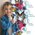 thumbnail image 3 of Blackout Kids Curtains,Butterfly Blue Pink Wing Pattern Childrens Insulated Curtains Set Of 2,Bedroom Essentials,Toddler Room Decor 52"x84", 3 of 5
