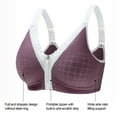 thumbnail image 5 of Women's Sports Bra Wireless Post  Adjustable Wide Shoulder Strap Zip Front Yoga Bra for Workout Fitness, 5 of 9