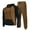 Khaki#2, variant on GaThRRgYP Going Out Tops for Men,Mens Tops under $10,Men Hoodies Color Block Patchwork Blend Fleece Pullover Kanga Pocket Sweatshirts