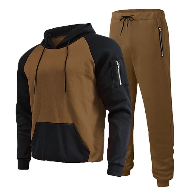 QIPOPIQ Men's Track Suits 2 Piece Set Active Jogging Suits Long Sleeve Sweatsuits Casual Outfits Clearance