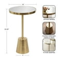 thumbnail image 6 of Kate and Laurel Tira Elegant Round Mirrored Side Table, 14 x 14 x 24, Gold, Modern Glam Circle End Table for Use as Bedroom Nightstand or Living Room Plant Stand Table, 6 of 9