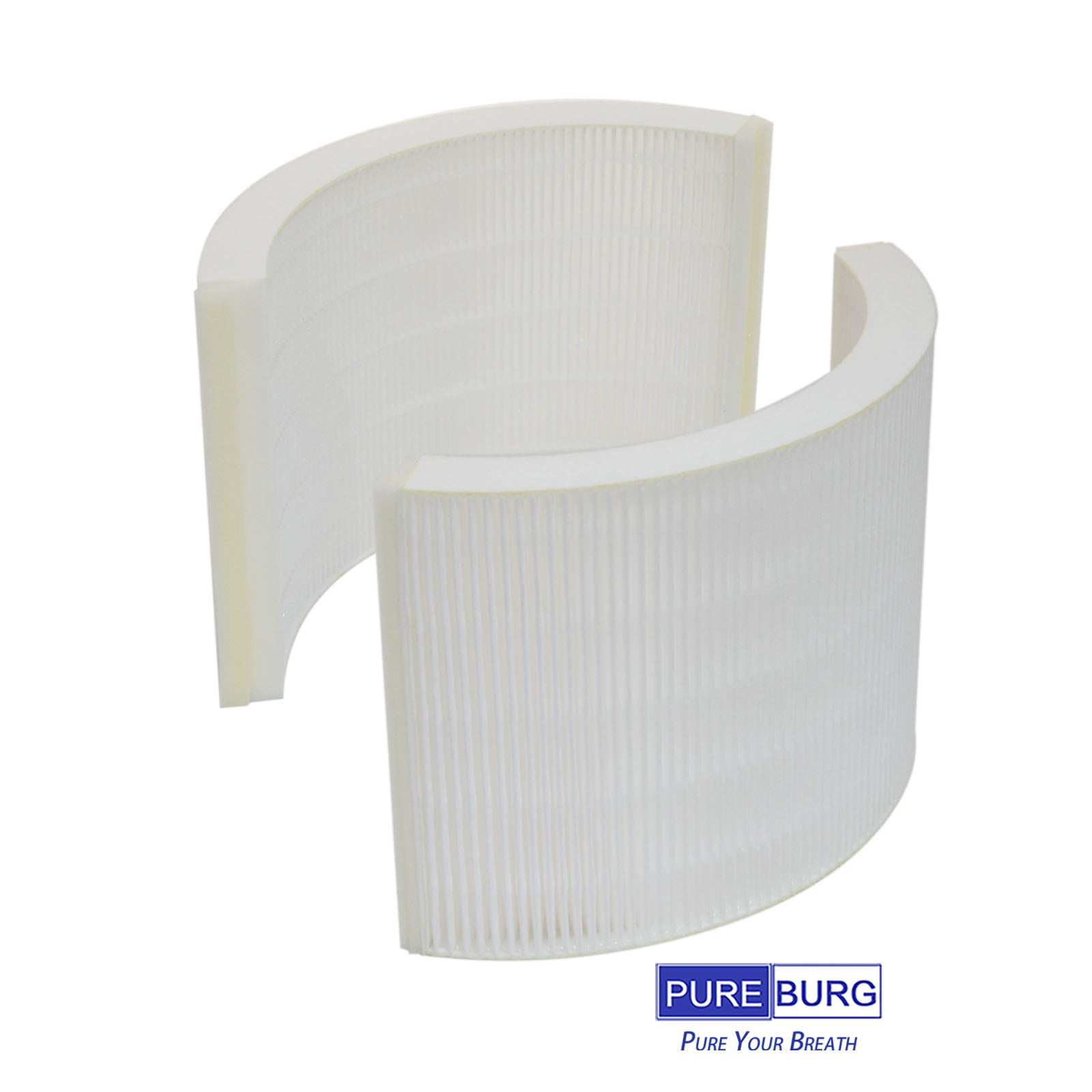 PUREBURG Replacement True HEPA Filter Compatible with Crane EE-7002AIR Air Purfier HS-1941,2-Pack (4 Filters) H13 Air Clean Dust