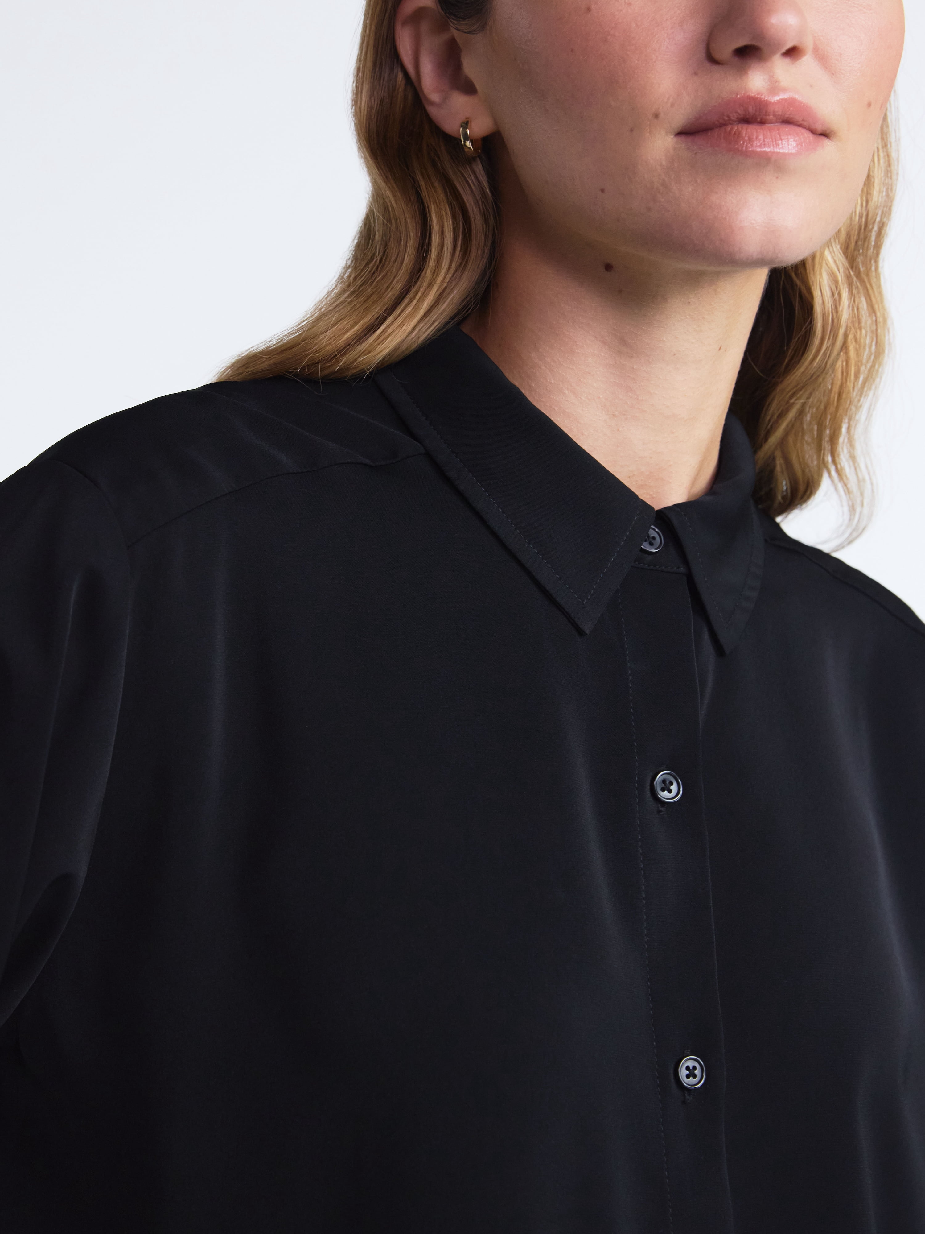 Scoop Women’s and Women’s Plus Relaxed Fit Button Front Shirt, Sizes XS-4X