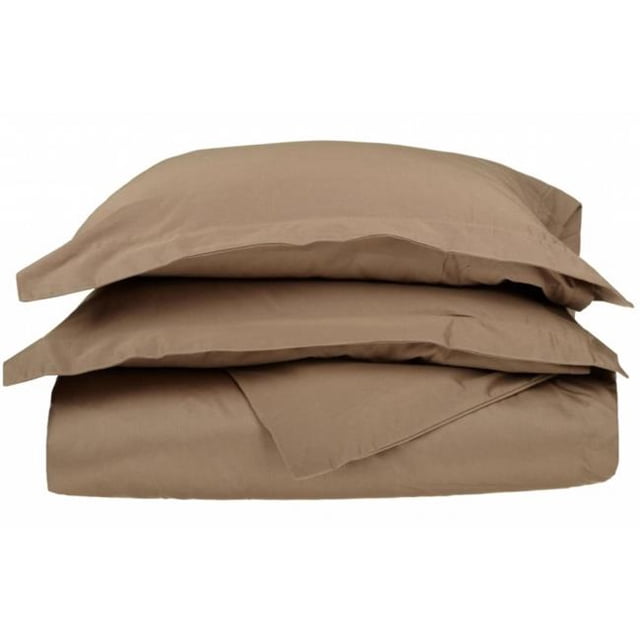 Egyptian Cotton 650 Thread Count Solid Duvet Cover Set Full/Queen-Taupe