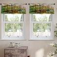thumbnail image 2 of LALILO Kitchen Curtain Valance Colorful Leaves Tree Rod Pocket Window Curtain 52"x 18" Set of 2, 2 of 5