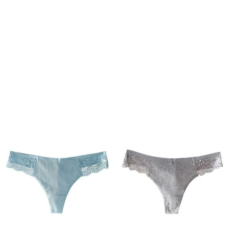 Wijhcboe 2 Pack Women High Waist No Show Underwear Women Cotton Panties Sexy Sports Lace Panties Pack for Women Thong Breathable Lace Thong Panties Lot plus Size Thongs Lot plus Size Silk Long Under