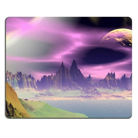 POPCreation Alien Planet 3D Rendered Computer Artwork Rocks and moon Mouse pads Gaming Mouse Pad 9.84x7.87