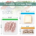 thumbnail image 2 of WQLPP-sacs de Rangement Alimentaires Réutilisables - Lot de 10 Sacs de Congélation pour Collations - Sacs de Conservation Extra Épais, Sac en Silicone Étanche pour Préparation de Repas, Organisation de Cuisine, 2 of 4