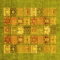 thumbnail image 1 of Ahgly Company Indoor Square Abstract Yellow Modern Area Rugs, 8' Square, 1 of 4