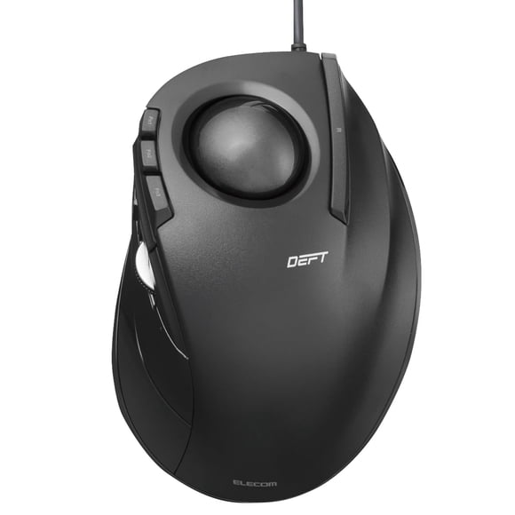 Ratón Trackball ELECOM DEFT con control de dedo con cable, 8 botones