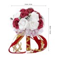 thumbnail image 4 of Ramo De Novia, Ramo De Boda, Flor De Seda, Flores Falsas Para Boda, Fiesta, Fiesta De Halloween, Hotel, Decoración Del Hogar Mgaxyff Rojo, 4 of 8