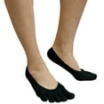 thumbnail image 5 of Couver Unisex Super Low Cut 5 Finger No Show Toe socks, Black, Small, 5 of 8