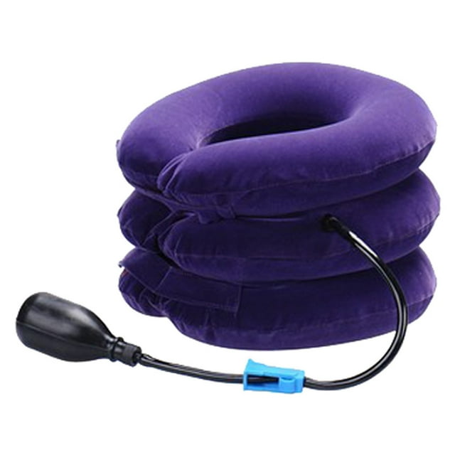 EGNMCR Coussin Gonflable à Air Couche 3 Traction de la Tête du Cou Dispositif de Soutien Souple Ensemble d'Unités Outil de Traction du Cou