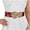 Red, variant on Women's Fashion Casual Solid Color Metal Buckle High Elasticity Cummerbund Belts Fashionable comfortable Cloth
