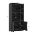 thumbnail image 3 of Rivington Modern 40" Bookcase Cabinet in Black (4-Shelf), 3 of 12