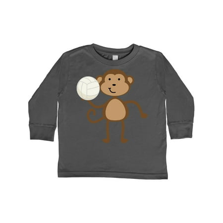 

Inktastic Volleyball Monkey Boy Gift Toddler Boy Girl Long Sleeve T-Shirt