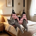thumbnail image 5 of Pet Grooming Sling Hammock for Cats and Dogs, Adjustable Red Polyester Restraint for Nail Trimming, Brushing and Bathing, Breathable Foldable Design with Hanging Hooks, 5 of 6