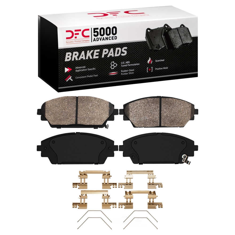 Dynamic Friction Company 1551-2275-01 DFC 5000 Advanced Brake Pads - Ceramic and Hardware Kit - OE