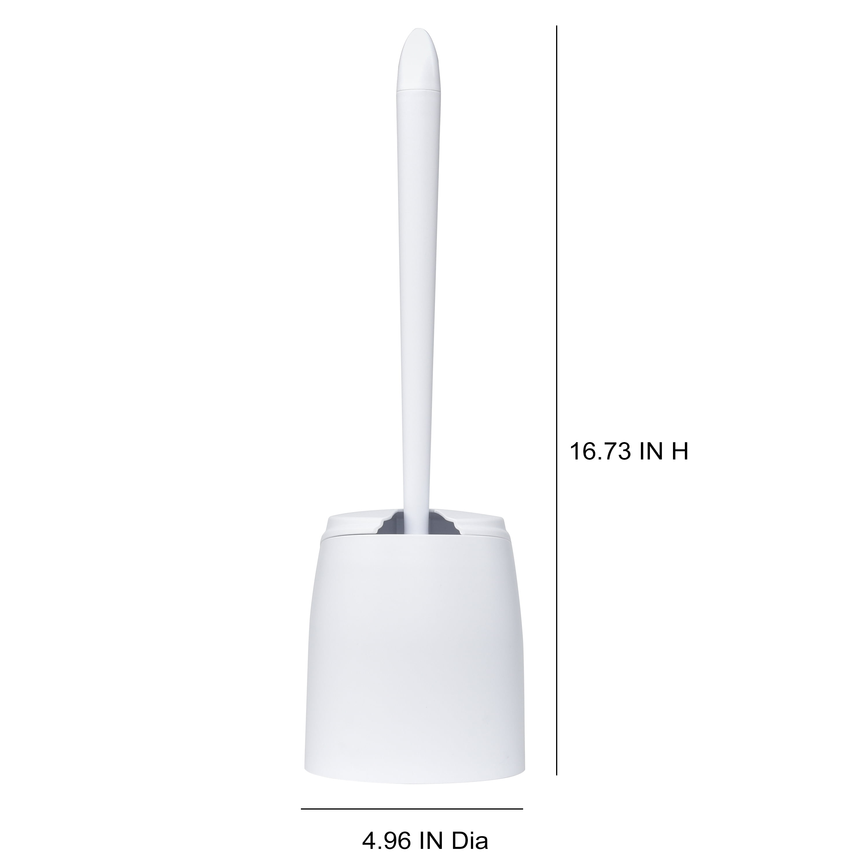 Mainstays Self Closing Plastic Toilet Brush, White