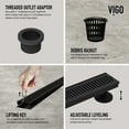 thumbnail image 5 of Vigo Vg07002 24" Linear Shower Drain, 5 of 10