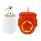 thumbnail image 2 of Dispensador de jabón con dispensador de loción para toallas para lavandería, baño y cocina palabra chun blanca, 2 of 9