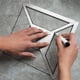 thumbnail image 2 of Regla triangular de de material acero inoxidable Herramienta de medición de Dibujar patrones Regla triangular para, 2 of 9