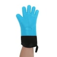 thumbnail image 4 of Unique Bargains 1 Pc Non-slip Oven Mitts for Kitchen Blue Black, 4 of 5