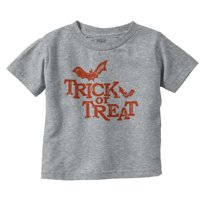 Happy Halloween Trick or Treat Bats Toddler Boy Girl T Shirt Infant Toddler Brisco Brands 12M