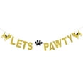 thumbnail image 3 of 3 Pcs Dog Banner Pet Theme Pull Flower Pet Party Garland 13x14.2cm Golden, 3 of 8