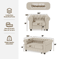 thumbnail image 2 of Morden Fort Beige Sofa Set for Living Room Furniture Button Tufted Chair and Loveseat 2 Pieces Fabric, 2 of 14