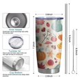 thumbnail image 6 of 20oz Tumblers Fall Leaves Pumpkin Stainless Steel Vacuum Insulated Double Wall Travel Tumbler Cups Mug with Lid and Straw,Cleaning Brush for Cold & Hot Drinks, 6 of 7