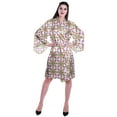 thumbnail image 2 of Moomaya Printed Womens Kimono Sleeve Robes Satin Silk Getting Ready Bridal Robe Coverup, 2 of 7