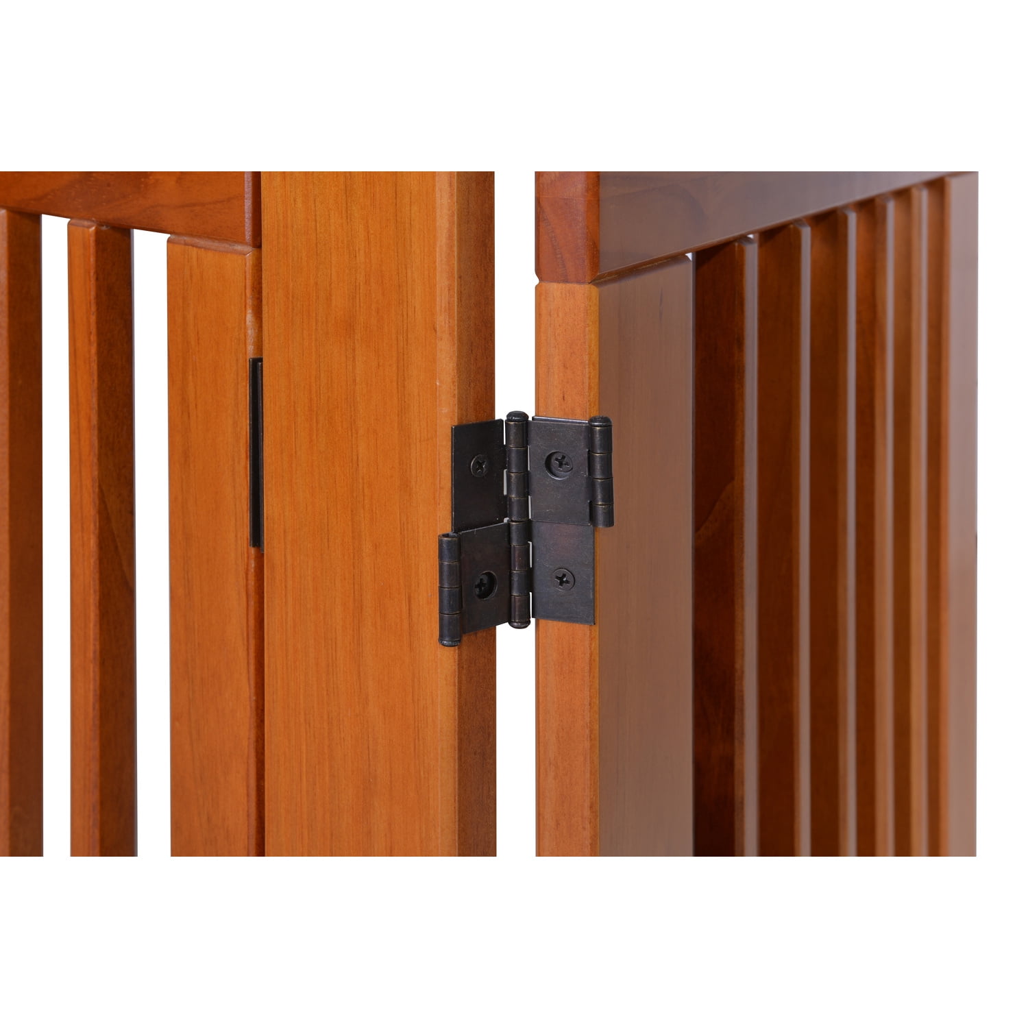 Ruffluv 4 Panel Expansion Pet Gate - Medium - 24"H - Grey Finish
