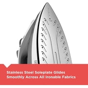BLACK+DECKER Compact Steam Iron with Anti-Drip & Nonstick Soleplate, IR1020S, Silver/Black